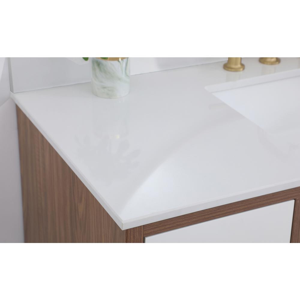 48 inch bathroom Vanity in White with Backsplash. Picture 5