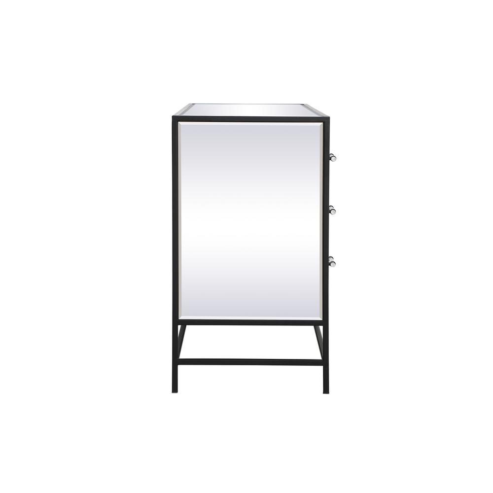 48 inch mirrored 6 drawers chest in black. Picture 9