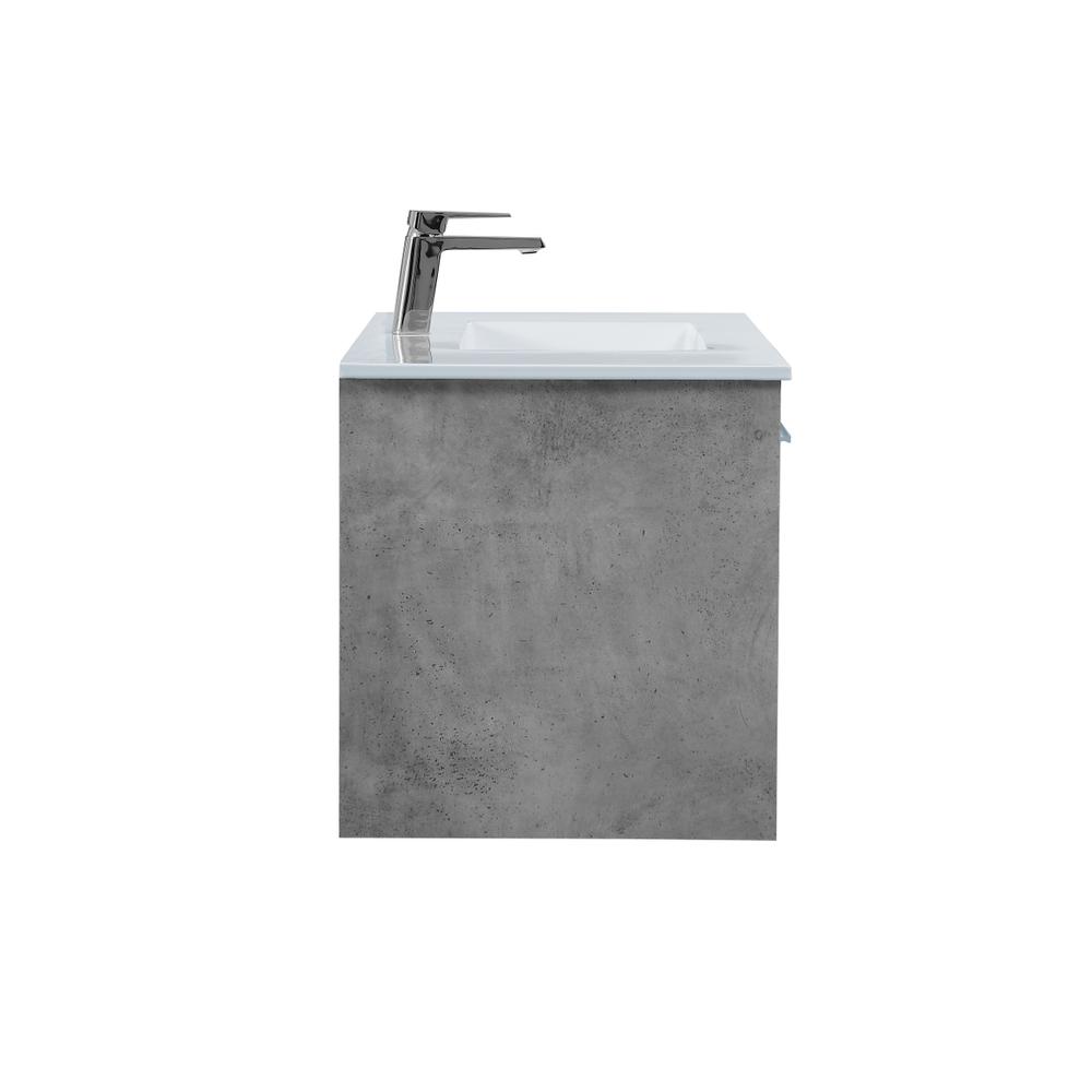40 inch  Single Bathroom Floating Vanity in Concrete Grey. Picture 11