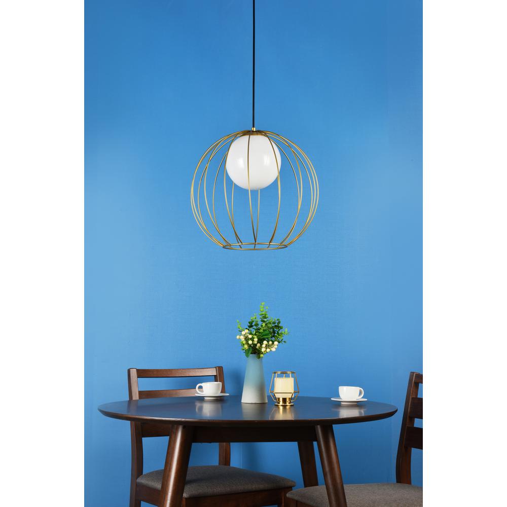 Wetzel 1 light brass pendant. Picture 7
