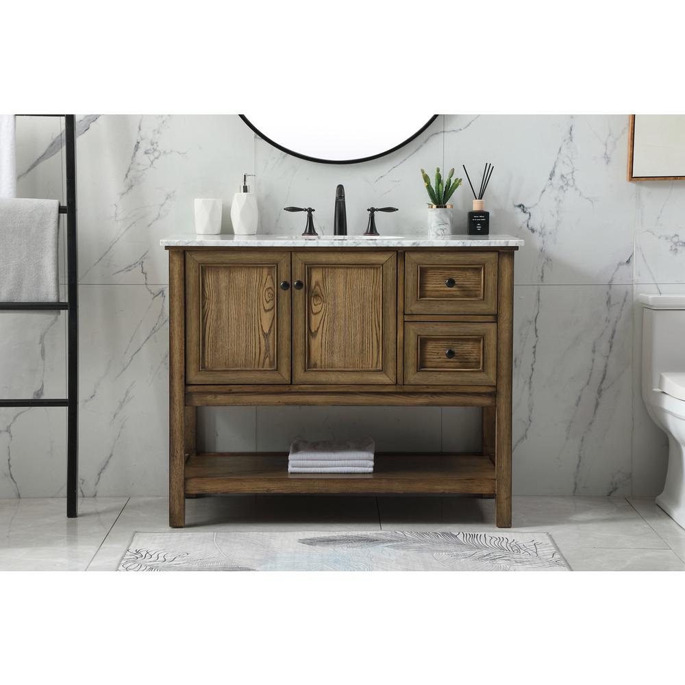 42 inch Single bathroom vanity in driftwood. Picture 13