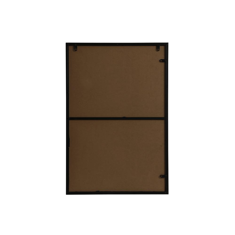 Metal Frame Rectangle Mirror 24x36 Inch in Black. Picture 10