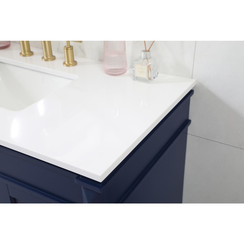 42 inch Single bathroom vanity in blue. Picture 5