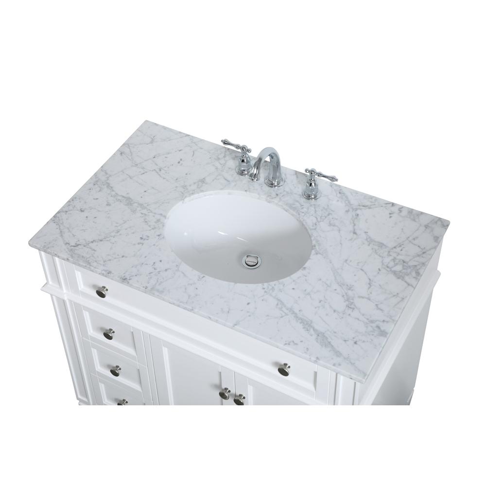36 inch Single bathroom vanity in White. Picture 9