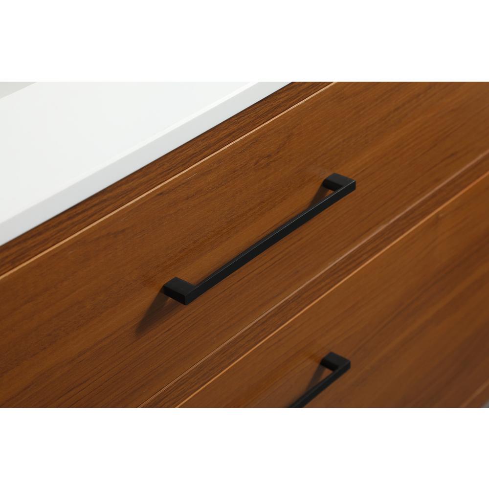 36 inch Single bathroom vanity in teak with backsplash. Picture 12