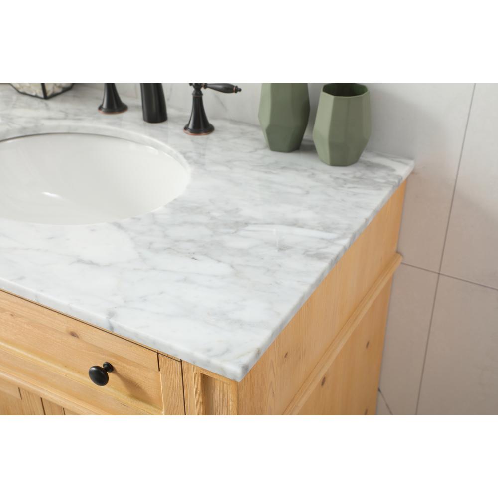 36 inch Single bathroom vanity in natural wood. Picture 5