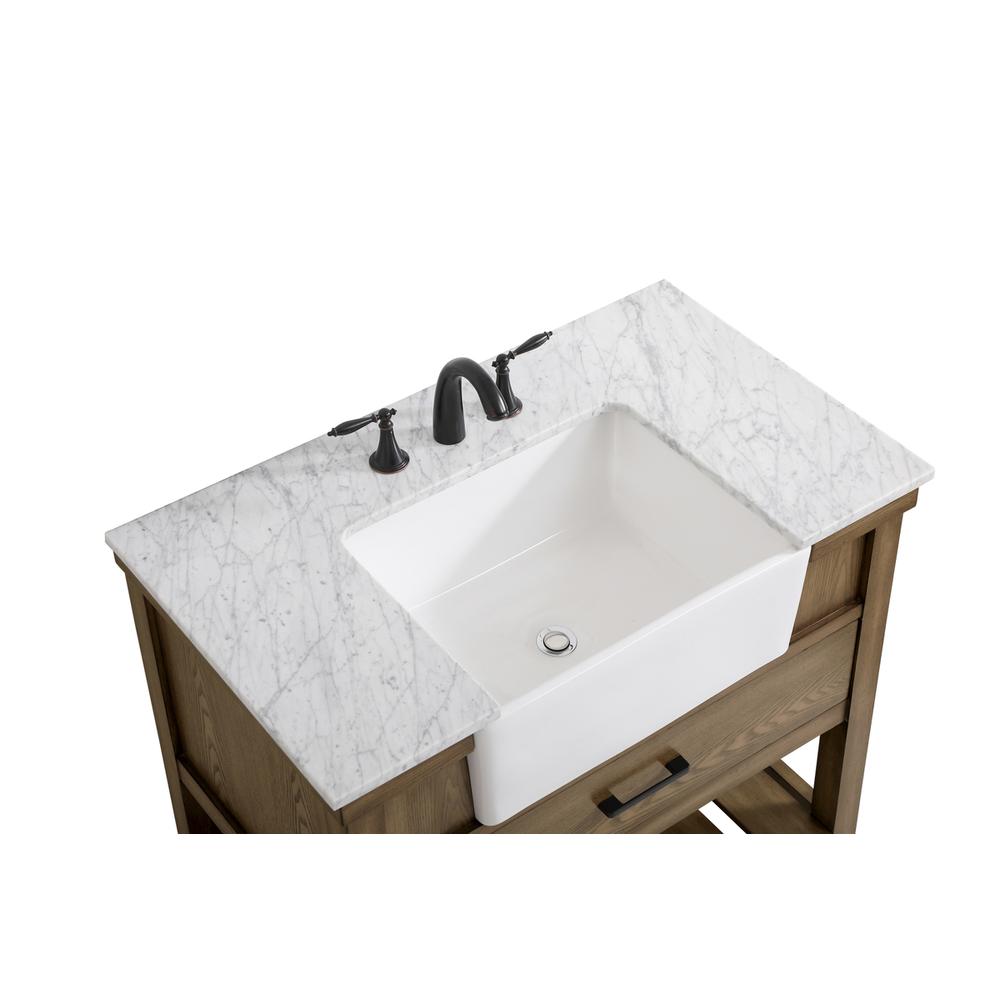 36 inch Single bathroom vanity in driftwood. Picture 10