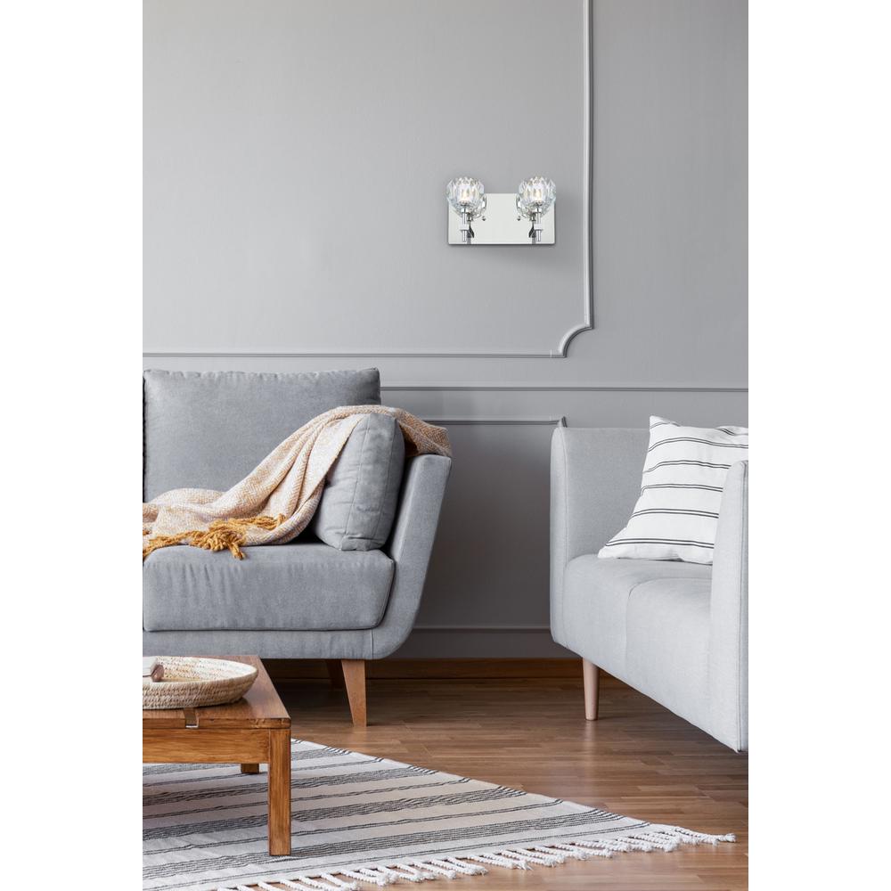 Graham 2 Light Wall Sconce in Chrome. Picture 7