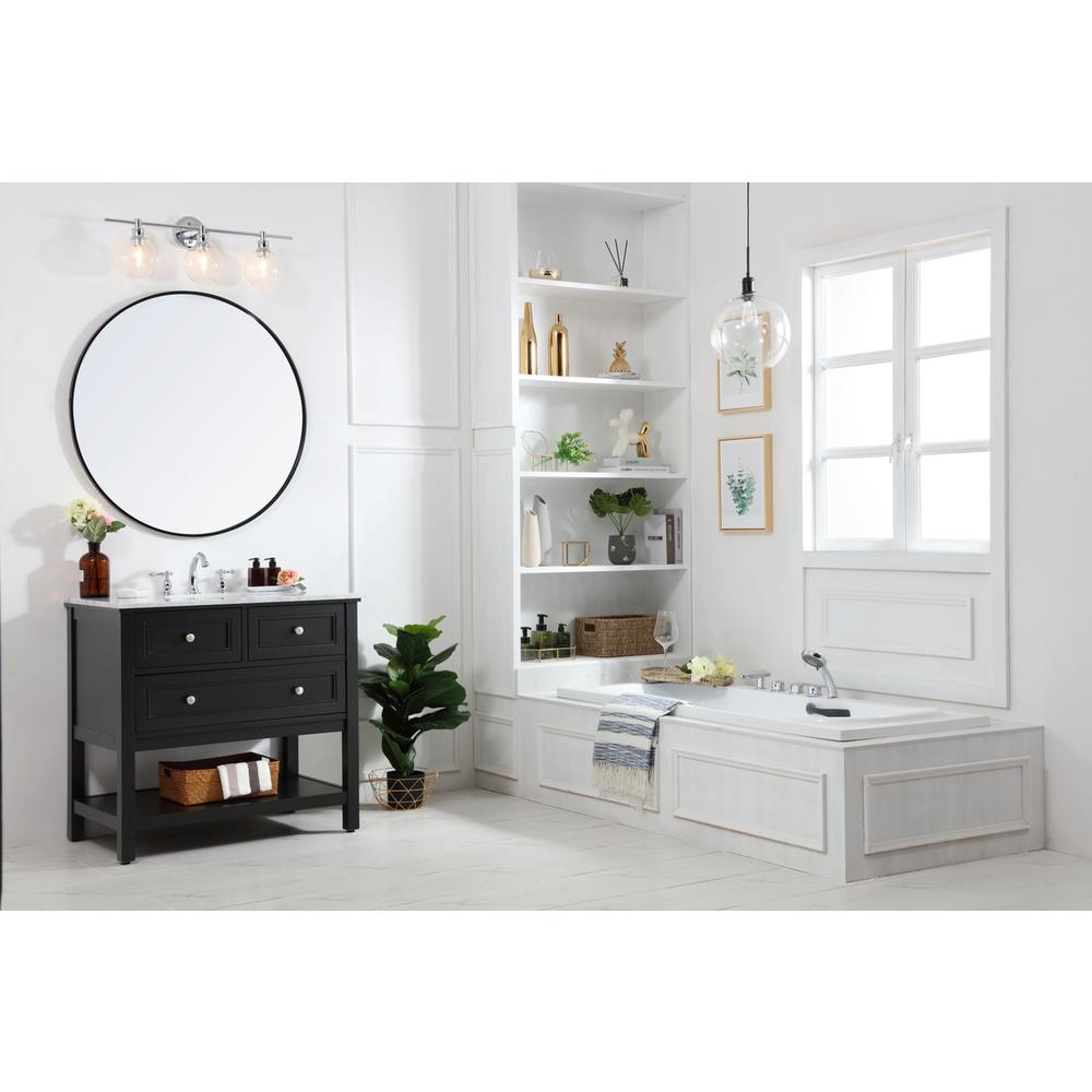 36 in. Single bathroom vanity set in Black. Picture 7