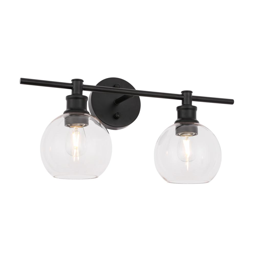 Collier 2 light Black and Clear glass Wall sconce. Picture 13