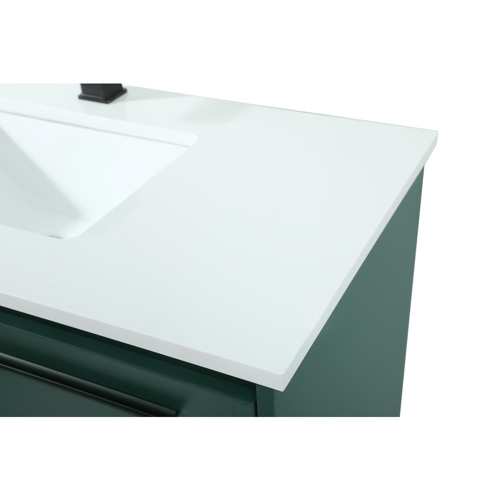 36 inch Single bathroom vanity in green. Picture 11
