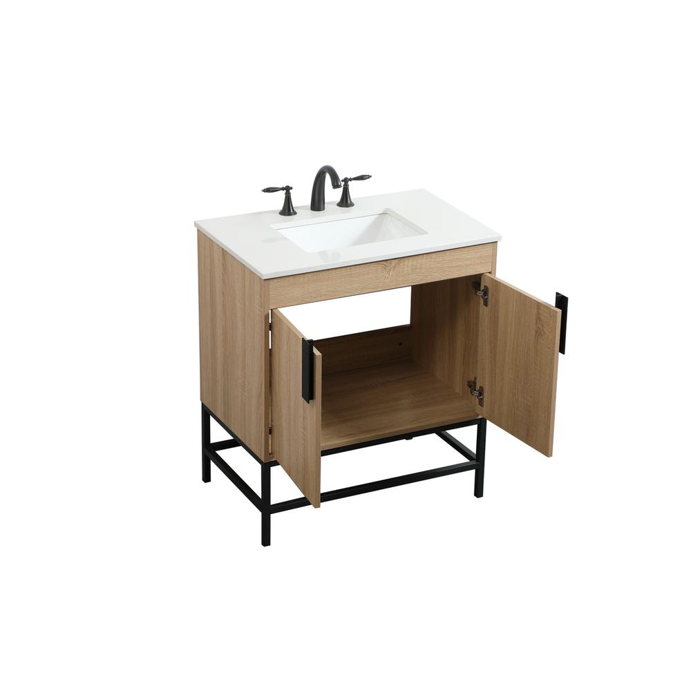 30 inch Single bathroom vanity in mango wood. Picture 9