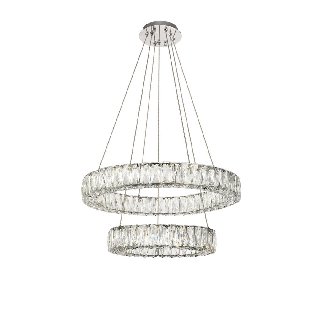 Monroe Integrated LED chip light Chrome Chandelier Clear Royal Cut Crystal. Picture 1