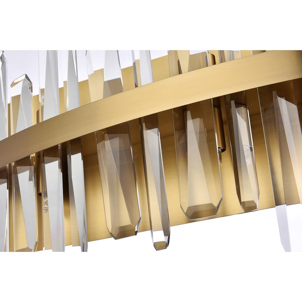 Serena 24 inch crystal bath sconce in satin gold. Picture 5