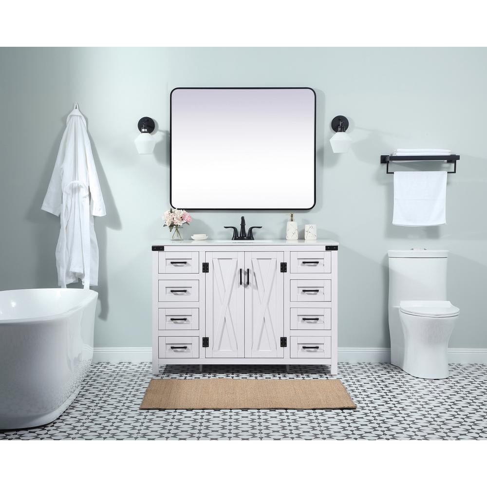 48 inch Single bathroom vanity in white. Picture 4