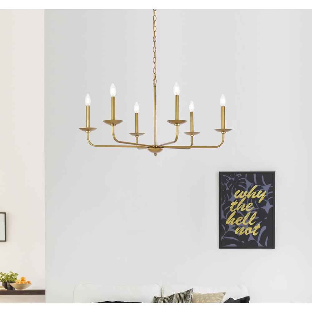 Cohen 36 inch pendant in brass. Picture 7