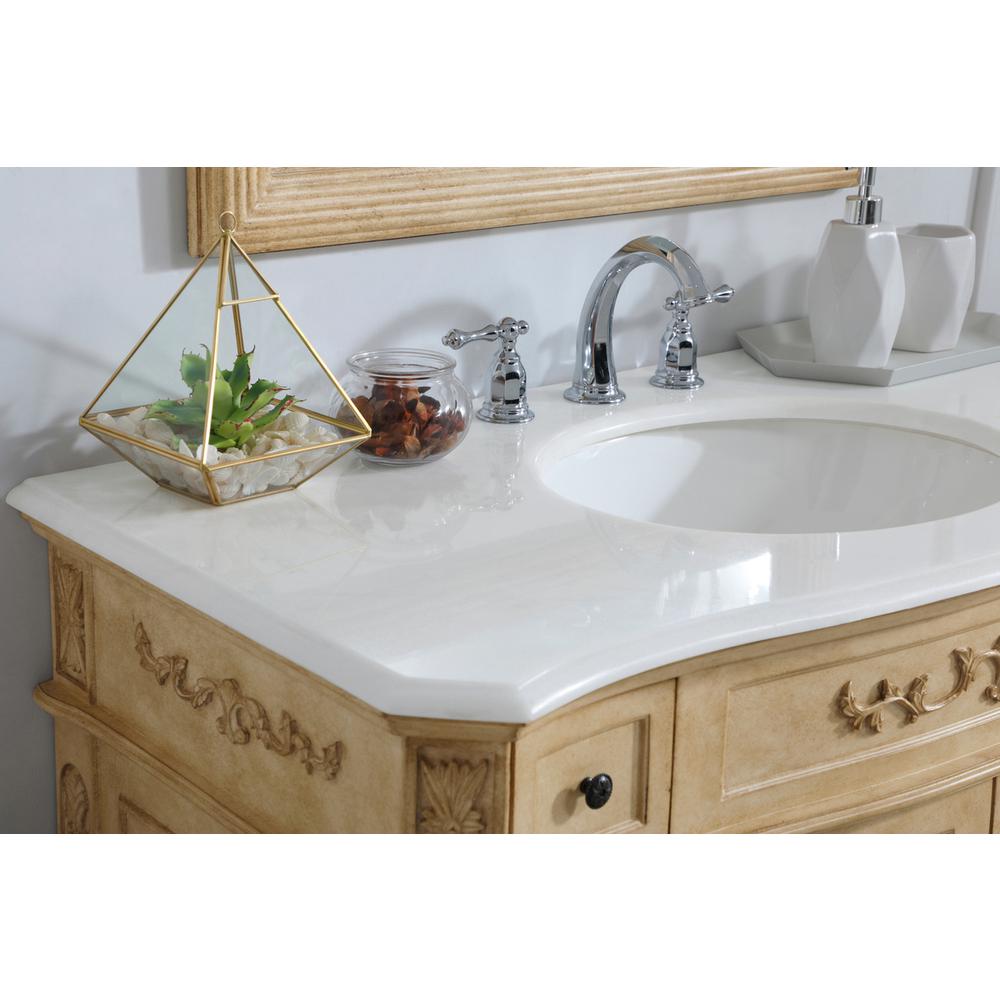 42 inch Single Bathroom vanity in Light Antique Beige. Picture 4