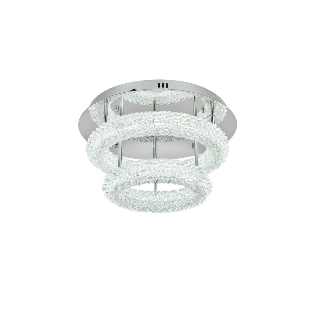 Bowen 18 inch Adjustable LED Flush Mount in Chrome. Picture 3