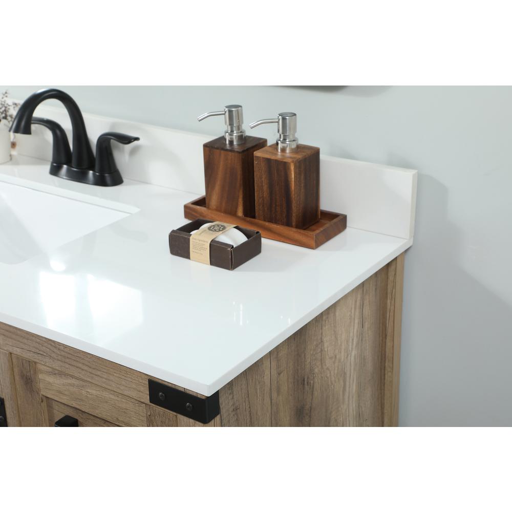 36 inch Single bathroom vanity in natural oak with backsplash. Picture 5
