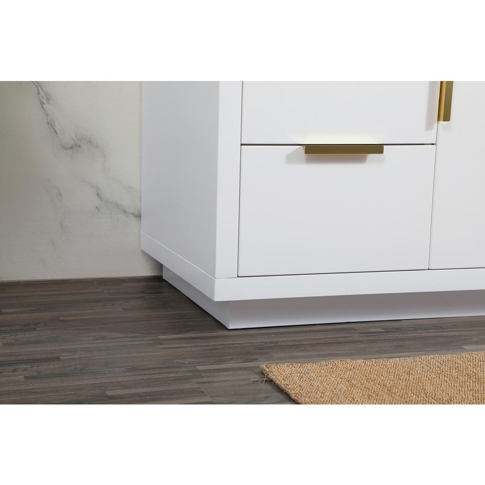 48 inch Single bathroom vanity in white with backsplash. Picture 6