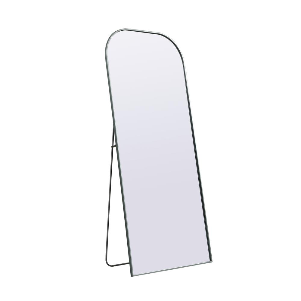 Metal Frame Arch Full Length Mirror 32x76 Inch in Silver. Picture 6
