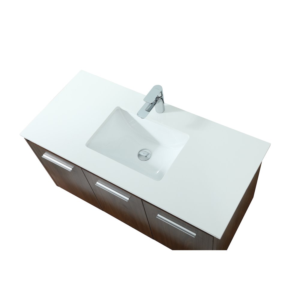 40 Inch Single Bathroom Vanity In Walnut. Picture 11