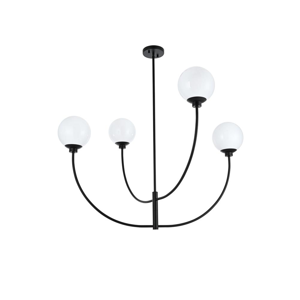 Nyomi 42 inch chandelier in Black. Picture 6