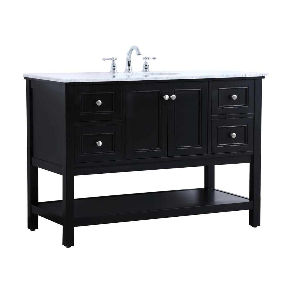 48 in. Single bathroom vanity set in Black. Picture 11