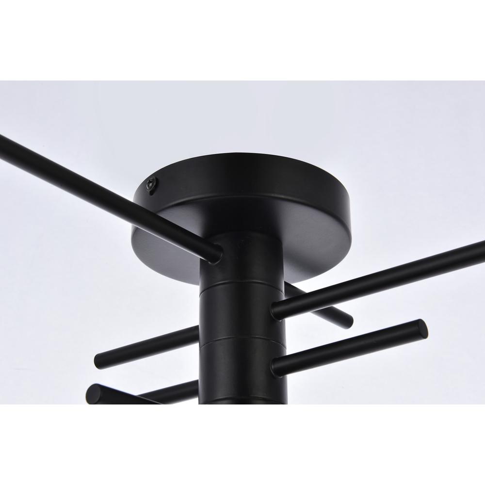 Xavier 4 lights flush mount in black. Picture 4