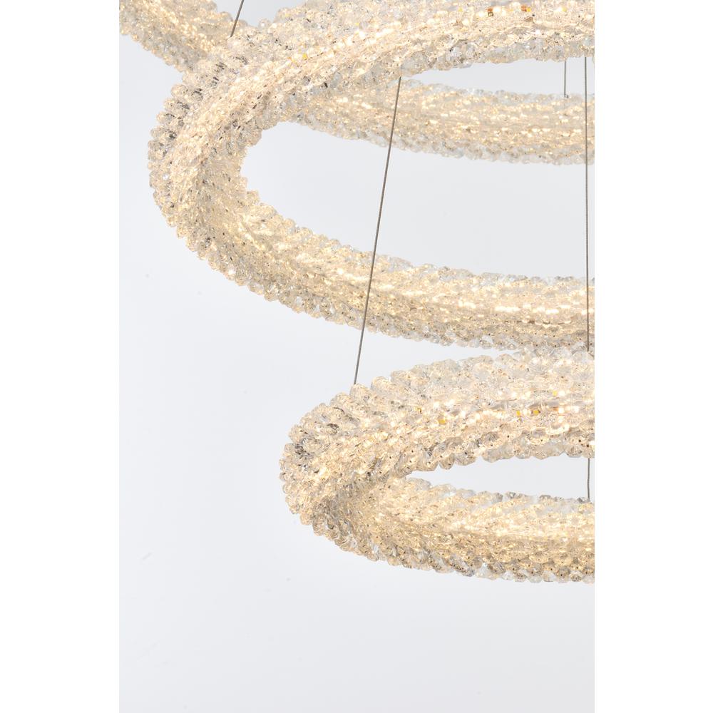 Bowen 32 inch Adjustable LED Chandelier in Satin Gold. Picture 6