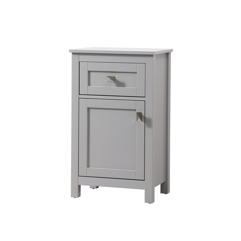 18 Inch Wide Bathroom Storage Freedstanding Cabinet In Grey. Picture 2