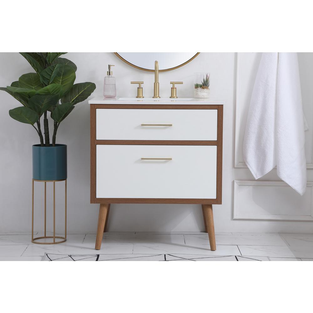 30 inch bathroom vanity in White. Picture 14