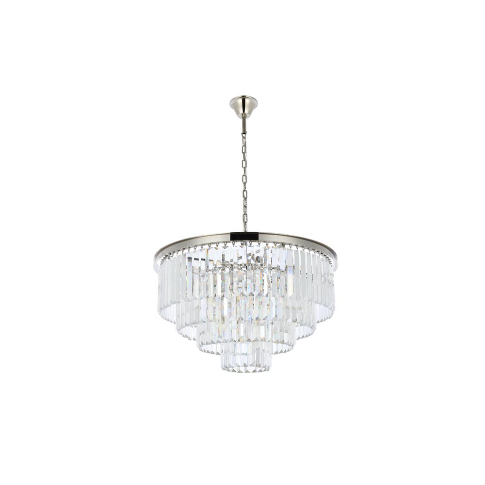 Sydney 17 light polished nickel Chandelier Clear Royal Cut Crystal. Picture 6