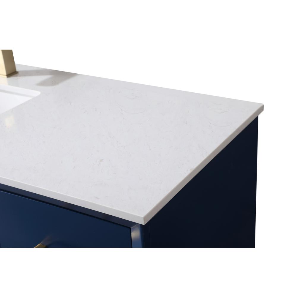 60 Inch SIngle Bathroom Vanity In Blue. Picture 11