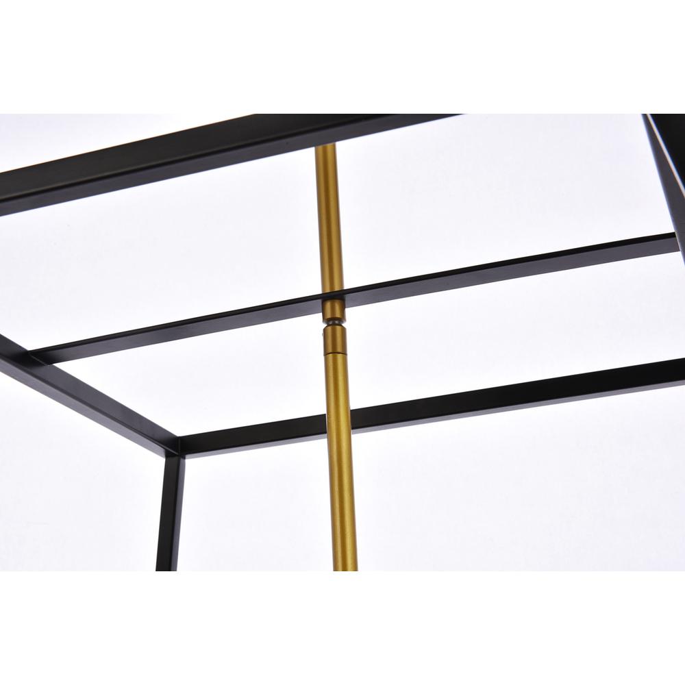 Declan 24 inch pendant in black and brass. Picture 5