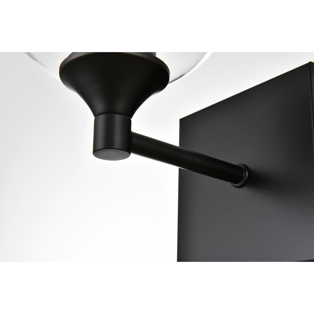 Foster 1 light Black and Clear Bath Sconce. Picture 6