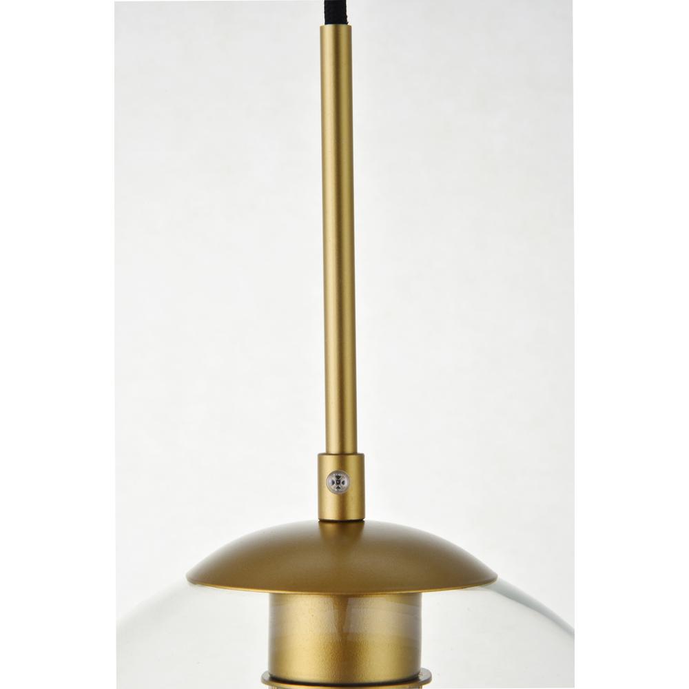 Baxter 5 Lights Brass Pendant With Clear Glass. Picture 3