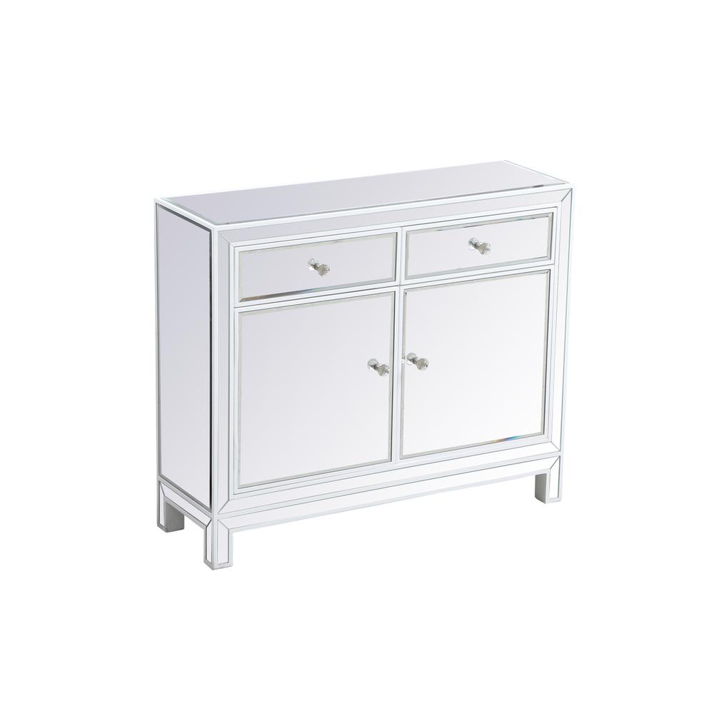38 inch mirrored end table in white. Picture 5