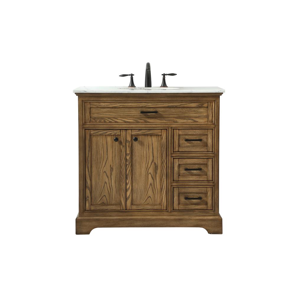 36 inch Single bathroom vanity in driftwood. Picture 1