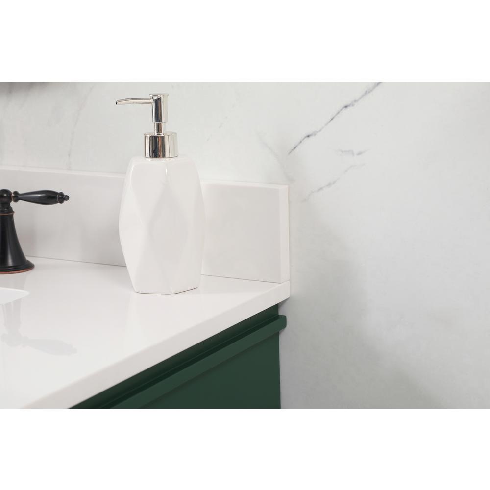32 inch Single bathroom vanity in green with backsplash. Picture 5