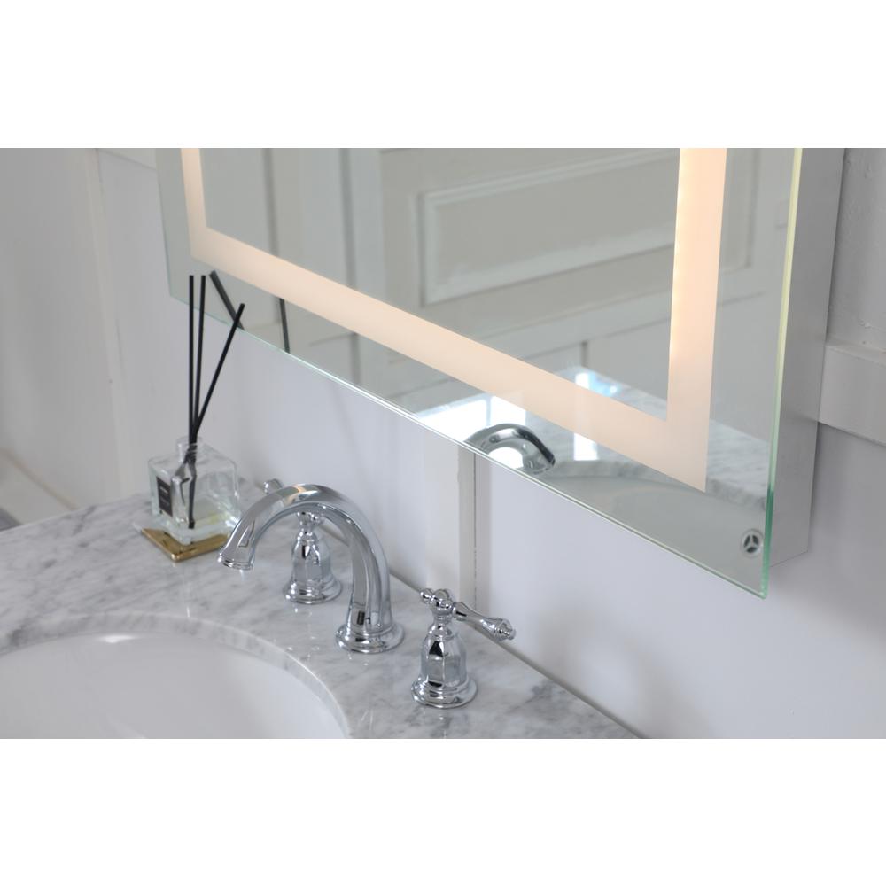 LED Hardwired Mirror Rectangle W24H30 Dimmable 3000K. Picture 3