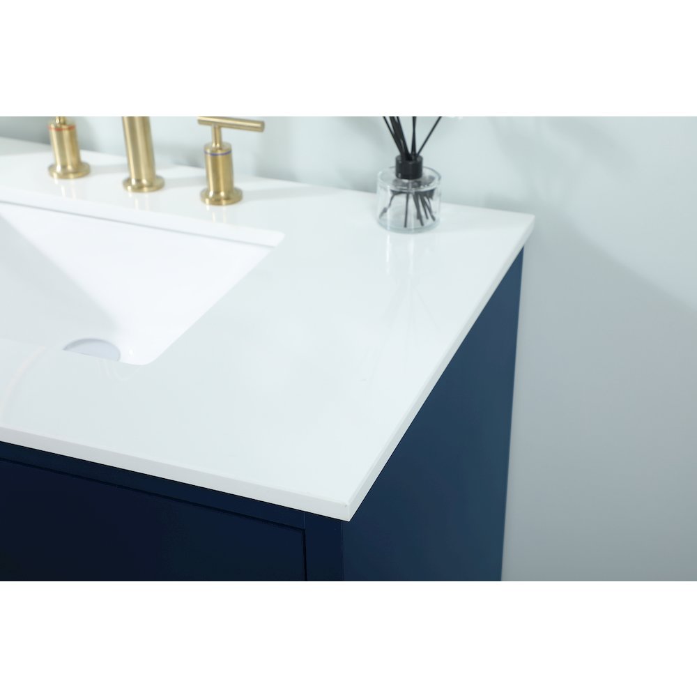 36 Inch Bathroom Vanity In Blue. Picture 6