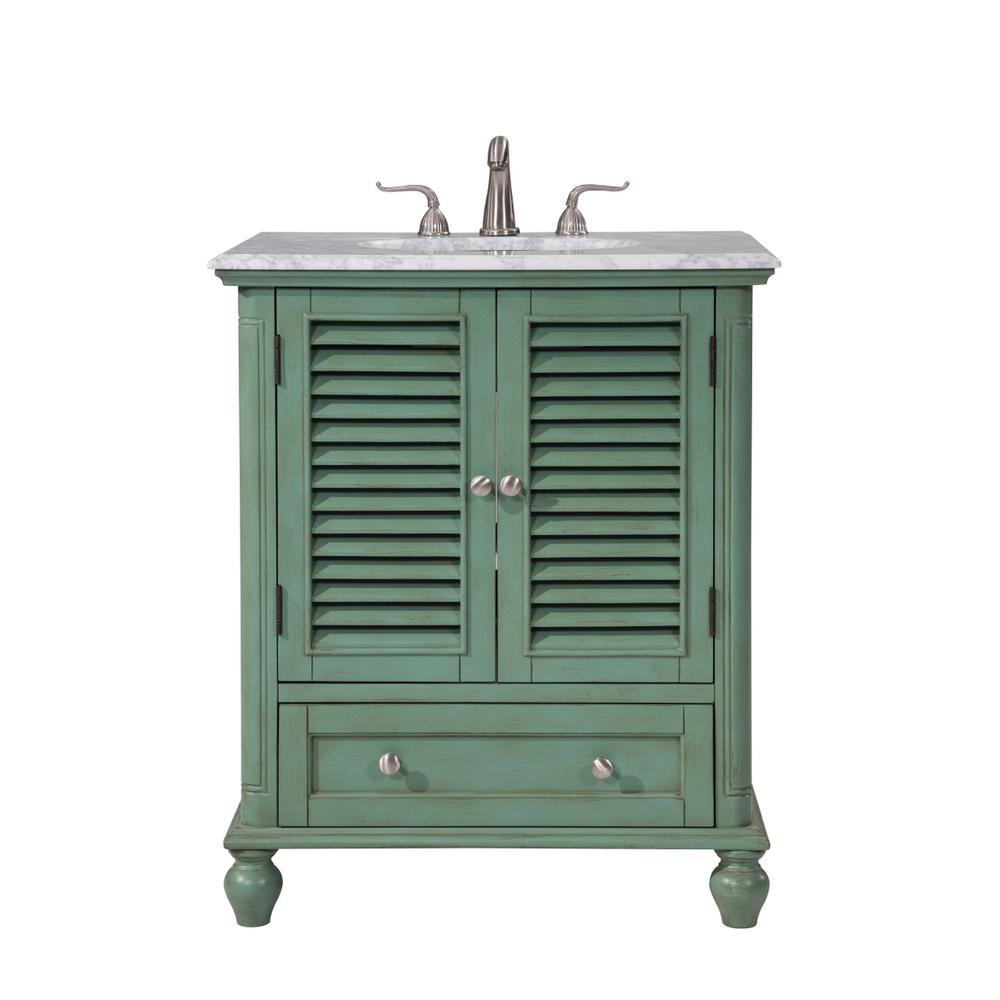 30 In.Single Bathroom Vanity Set In Vintage Mint. Picture 1