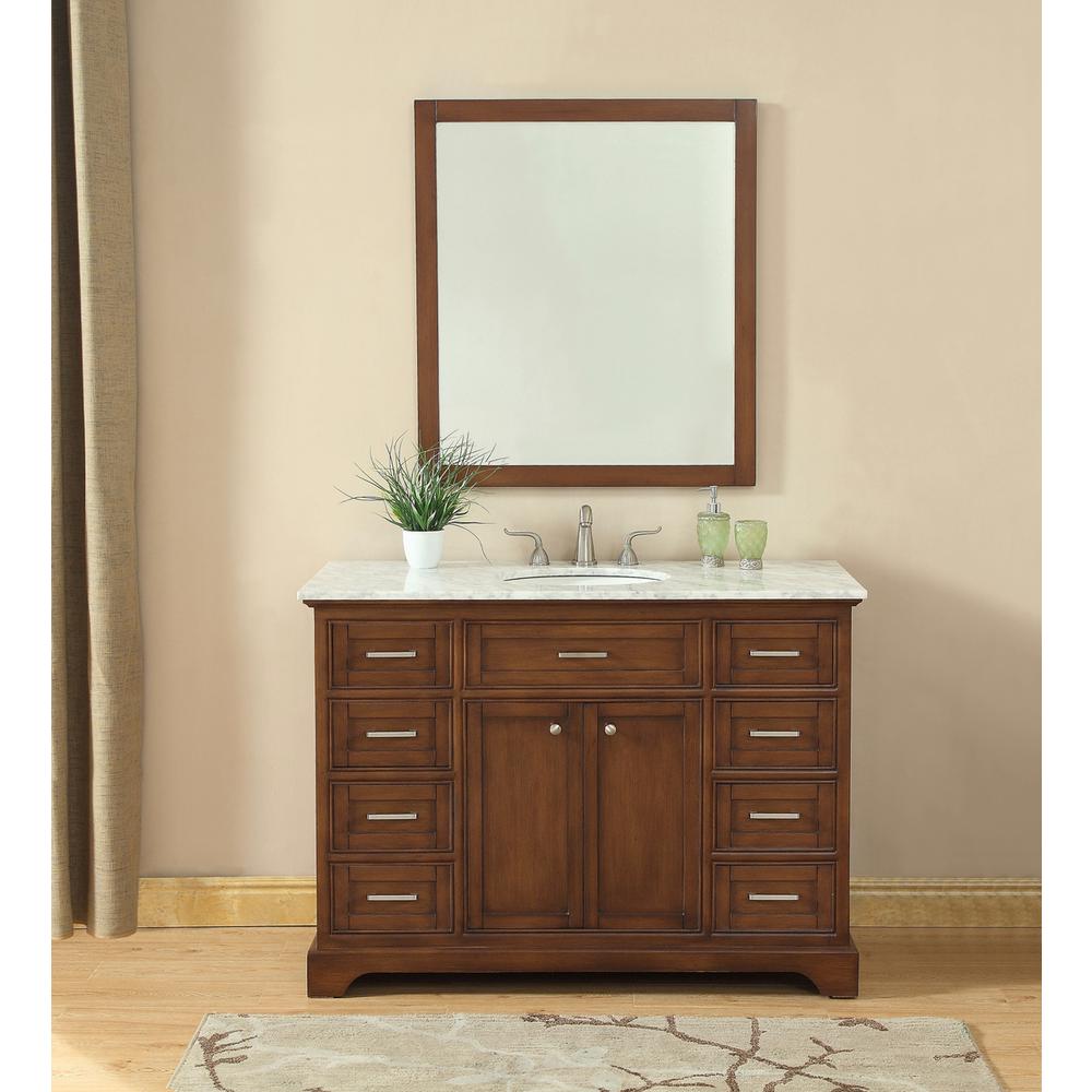 48 In. Single Bathroom Vanity Set In Teak. Picture 10