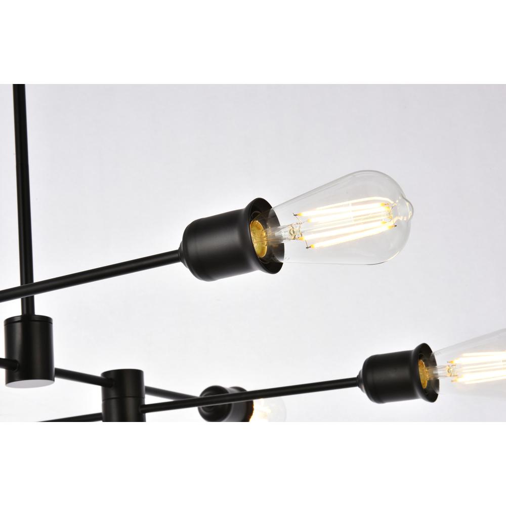 Xavier 6 lights pendant in black. Picture 4