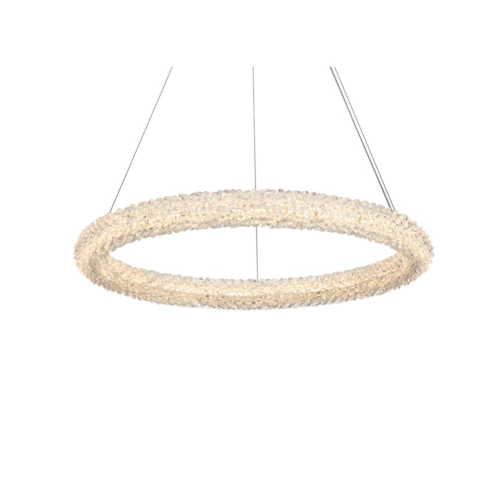 Bowen 26 inch Adjustable LED Chandelier in Satin Gold. Picture 4