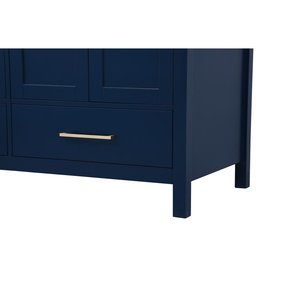 60 inch Double Bathroom Vanity in Blue. Picture 11