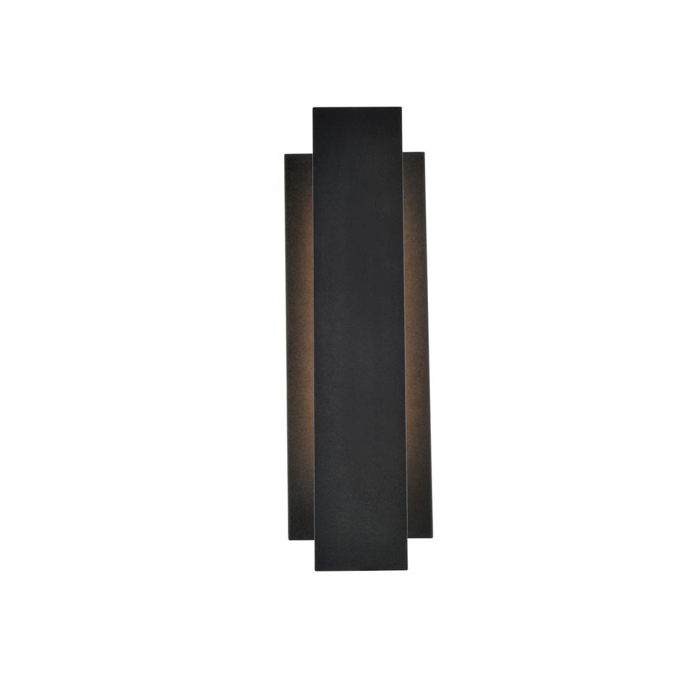 Raine Integrated LED wall sconce in black. Picture 1