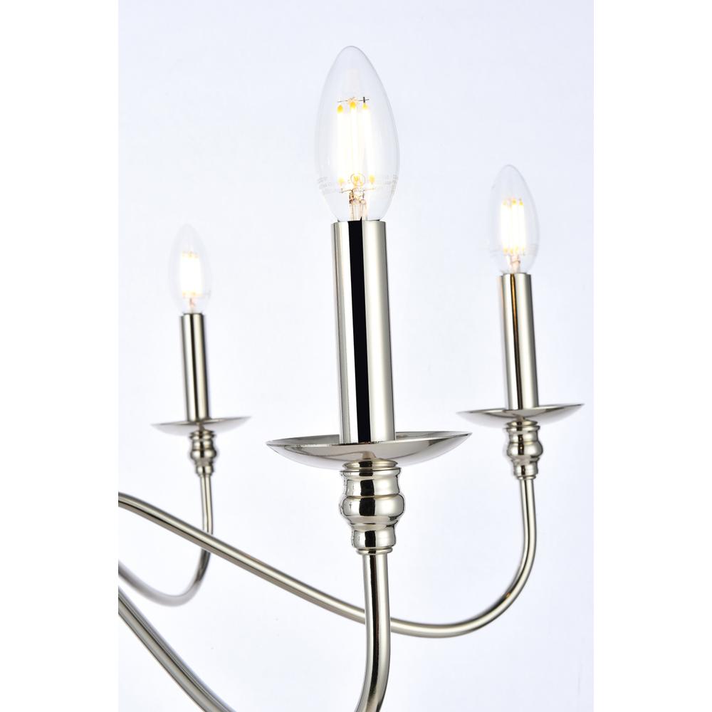 Rohan 42 inch chandelier in polished nickel. Picture 4