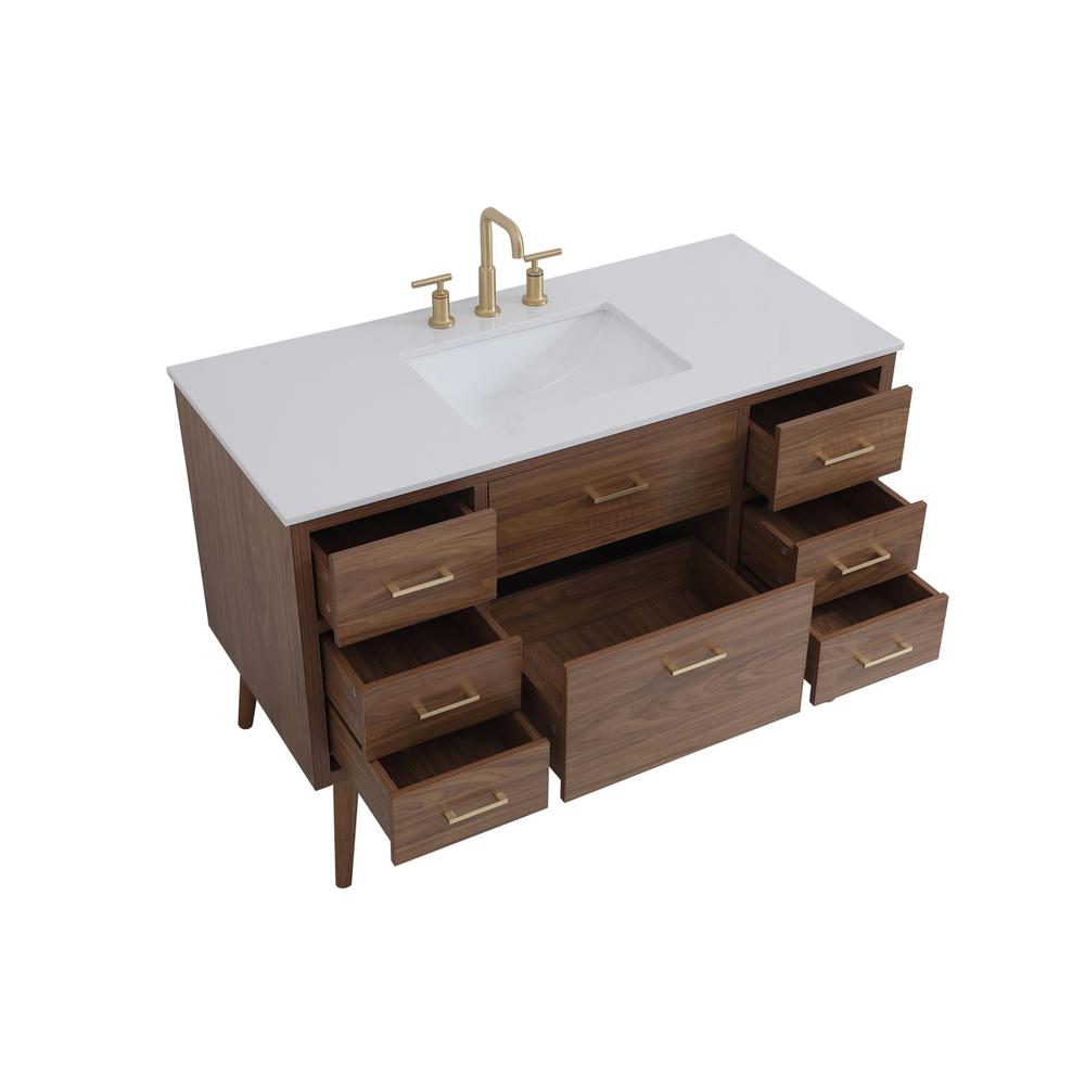 48 inch bathroom vanity in Walnut Brown. Picture 9